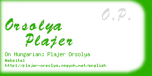 orsolya plajer business card